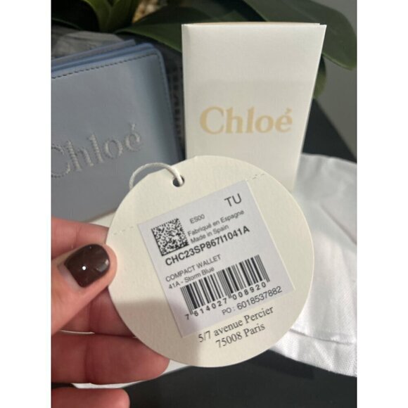 Chloe Sense Compact Wallet Card Holder Storm Blue - Picture 9 of 9